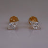 Kite Cut Lab Grown Diamond Stud Earrings in 14K Gold | Minimal  Solitaire Diamond Earrings