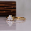 Trillion Cut Lab Grown Diamond Solitaire Ring in 14K Yellow Gold | Minimal Engagement Ring