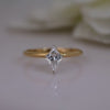 Kite Cut Lab Grown Diamond Solitaire Ring in Gold | Minimal Engagement Ring