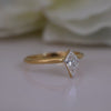 Kite Cut Lab Grown Diamond Solitaire Ring in Gold | Minimal Engagement Ring