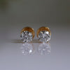 Everyday Jewelry 1.70 CT Each Round Lab Grown Diamond Stud Earrings 14K Yellow Gold