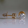 Everyday Jewelry 1.70 CT Each Round Lab Grown Diamond Stud Earrings 14K Yellow Gold