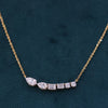 Minimalist Multi Shape Lab Grown Diamond Bar Pendant Chain in Gold for Women