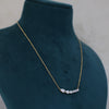 Minimalist Multi Shape Lab Grown Diamond Bar Pendant Chain in Gold for Women