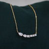 Minimalist Multi Shape Lab Grown Diamond Bar Pendant Chain in Gold for Women