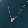 Butterfly Lab Grown Diamond Pendant Necklace in Gold | Elegant Minimal Diamond Jewelry