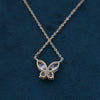 Butterfly Lab Grown Diamond Pendant Necklace in Gold | Elegant Minimal Diamond Jewelry