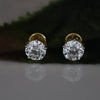 Classic Jewelry 1.50CT Each Lab Grown Diamond Stud Earrings 18K Yellow Gold
