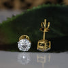 Classic Jewelry 1.50CT Each Lab Grown Diamond Stud Earrings 18K Yellow Gold