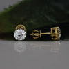 Classic Jewelry 1.50CT Each Lab Grown Diamond Stud Earrings 18K Yellow Gold