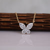 Butterfly Lab Grown Diamond Pendant Necklace in Gold | Elegant Minimal Diamond Jewelry