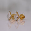 Kite Cut Lab Grown Diamond Stud Earrings in 14K Gold | Minimal  Solitaire Diamond Earrings