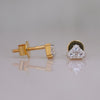 Diamond Shape Lab Grown Diamond Stud Earrings in 14K Gold | Minimal Solitaire Studs