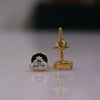 Diamond Shape Lab Grown Diamond Stud Earrings in 14K Gold | Minimal Solitaire Studs