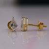 Kite Cut Lab Grown Diamond Stud Earrings in 14K Gold | Minimal  Solitaire Diamond Earrings