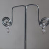 Minimal Pear Lab Grown Diamond Bali Earrings in 18K White Gold