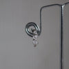Minimal Pear Lab Grown Diamond Bali Earrings in 18K White Gold
