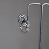 Minimal Pear Lab Grown Diamond Bali Earrings in 18K White Gold