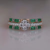 Onex & Lab Grown Diamond Stack Ring in 18K Rose Gold | Designer Ring