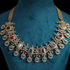South Style Navratna Open Close Setting Diamond Necklace