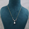 Pearl Drop Lab Grown Diamond Necklace in Gold | Elegant Marquise Diamond Pendant