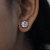 Classic Solitaire 2.0CT Each Round Lab Grown Diamond Stud Earrings in 14K Yellow Gold