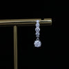 Round Shape Lab Create Diamond Hoop Bali Earring