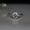 Round Lab Grown Diamond Solitaire Ring in 18K White Gold – Classic Engagement Ring