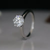 Round Lab Grown Diamond Solitaire Ring in 18K White Gold – Classic Engagement Ring
