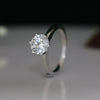 Round Lab Grown Diamond Solitaire Ring in 18K White Gold – Classic Engagement Ring