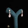 Elegant Pear Drop Lab Grown Diamond Earrings in 9K Yellow Gold |Bridal Dangle Earrings