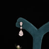 Elegant Pear Drop Lab Grown Diamond Earrings in 9K Yellow Gold |Bridal Dangle Earrings