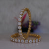 Luxury Wedding Round Lab Grown Diamond  Bangles – 18K Yellow Gold