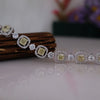 Luxury Cushion Cut Yellow Diamond Tennis Bracelet | Halo Lab Grown Diamond Bracelet