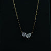 Round & Pear Two Stone Lab Grown Diamond Mangalsutra Pendant in 14K Gold | Minimal Mangalsutra Necklace for Women