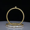 Close Setting Graduated Lab Grown Diamond Bangle
