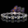 Luxury Cushion Cut Yellow Diamond Tennis Bracelet | Halo Lab Grown Diamond Bracelet
