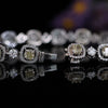 Luxury Cushion Cut Yellow Diamond Tennis Bracelet | Halo Lab Grown Diamond Bracelet