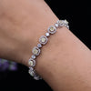 Luxury Cushion Cut Yellow Diamond Tennis Bracelet | Halo Lab Grown Diamond Bracelet