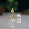 1.02 CT D VVS2 IGI Round Shape Lab Grown Diamond Stud