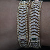 South Indian Traditional Open Close Setting Lab Diamond Openable Bangles Set | Bridal Jewelry