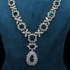 Majestic Emerald and Lab Grown Diamond Necklace