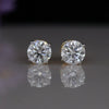 1.50CT Each Round Lab Grown Diamond Stud Earrings 14K Yellow Gold | IGI Certified Screw Back