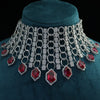 Lab Diamond and Ruby Cascade Choker