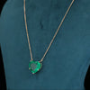 Heart Shape Columbian  Emerald Pendant Necklace – 18K Gold  Elegant Minimal Jewelry