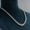 Luxury Lab Grown Diamond Tennis Necklace with Changeable Gemstone Pendant  Gold Jewelry