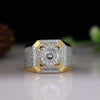 2 carat IGI Certified Portuguese Cut Lab Grown Diamond Men's Ring in 18kt Gold