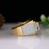 2 carat IGI Certified Portuguese Cut Lab Grown Diamond Men's Ring in 18kt Gold