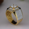 2 carat IGI Certified Portuguese Cut Lab Grown Diamond Men's Ring in 18kt Gold
