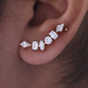 Multi Shape Lab Grown Diamond Ear Cuff Earrings in 14K Gold  for Women